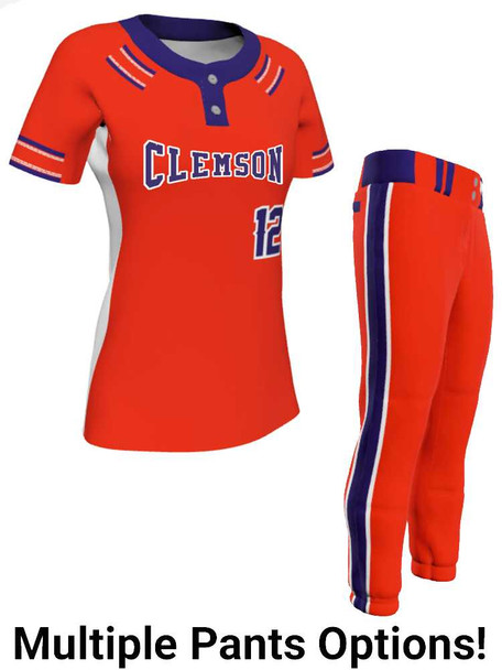 Juice Series - Premium "Down Two" Custom Sublimated 2 Button Softball Set 2 Button Sets All Sports Uniforms