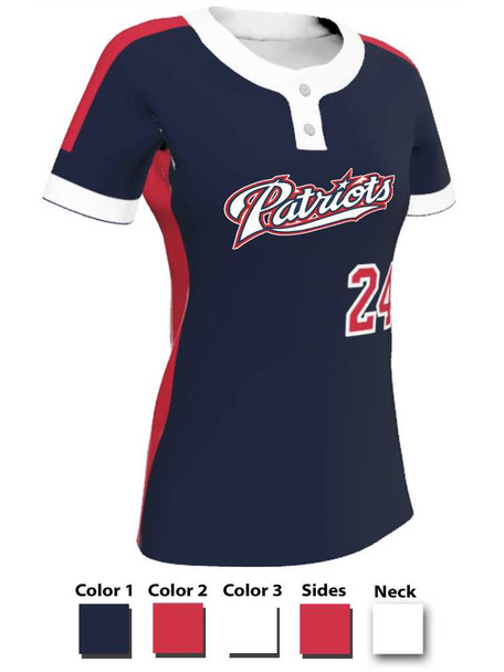 Copy of Juice Series - Premium "Breaker" Custom Sublimated 2 Button Softball Set 2 Button Sets All Sports Uniforms