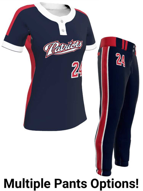 Copy of Juice Series - Premium "Breaker" Custom Sublimated 2 Button Softball Set 2 Button Sets All Sports Uniforms