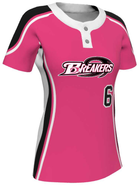 Juice Series - Premium "Round Third" Custom Sublimated 2 Button Softball Set 2 Button Sets All Sports Uniforms