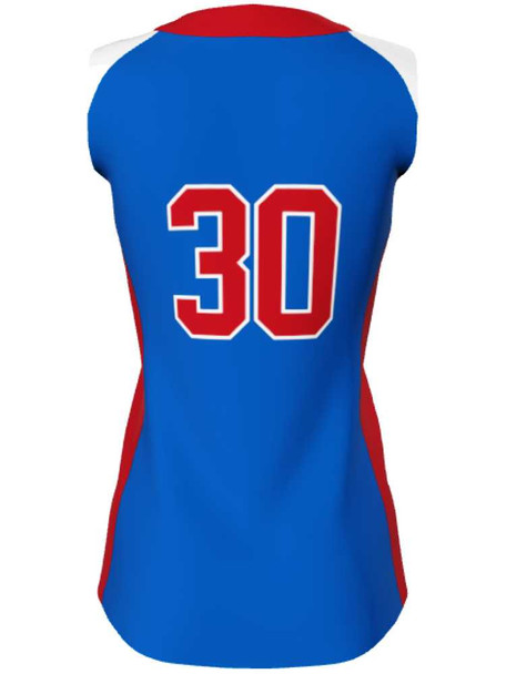 Juice Series - Premium "All Star" Custom Sublimated Sleveless 2 Button Softball Jersey 2 Button All Sports Uniforms