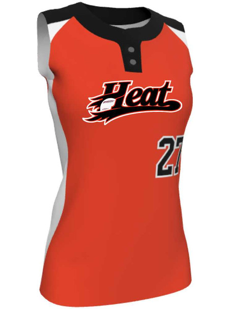 Juice Series - Premium "Bionic" Custom Sublimated Sleveless 2 Button Softball Jersey 2 Button All Sports Uniforms
