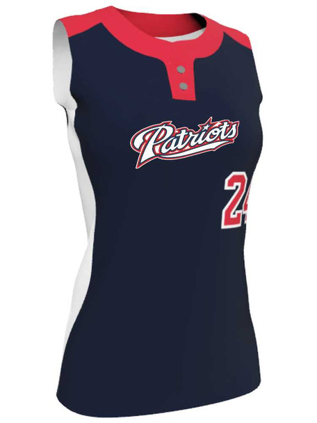 Juice Series - Premium "Breaker" Custom Sublimated Sleveless 2 Button Softball Jersey 2 Button All Sports Uniforms