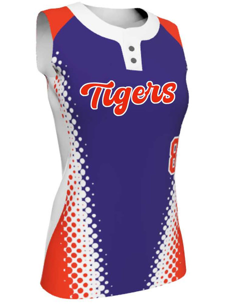 Juice Series - Premium "Supernova" Custom Sublimated Sleeveless 2 Button Softball Set 2 Button All Sports Uniforms