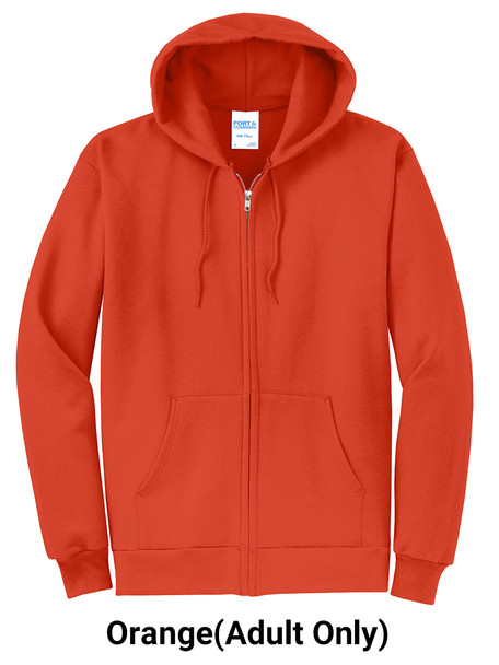 Adult/Youth "Unity" 7.8 oz 50/50 Decorated Fleece Full Zip Hoodie