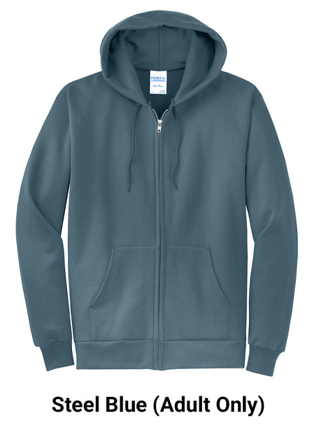 Adult/Youth "Unity" 7.8 oz 50/50 Decorated Fleece Full Zip Hoodie Set