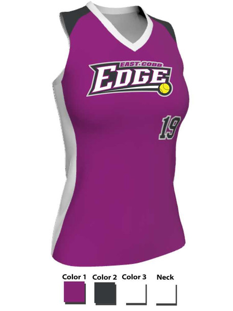 Juice Series - Premium "Curve" Custom Sublimated Racerback Softball Jersey Racerback All Sports Uniforms