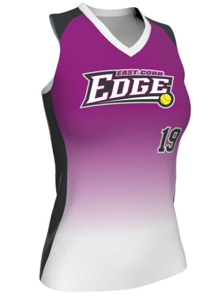 Juice Series - Premium "Curve Gradient" Custom Sublimated Racerback Softball Jersey Racerback All Sports Uniforms