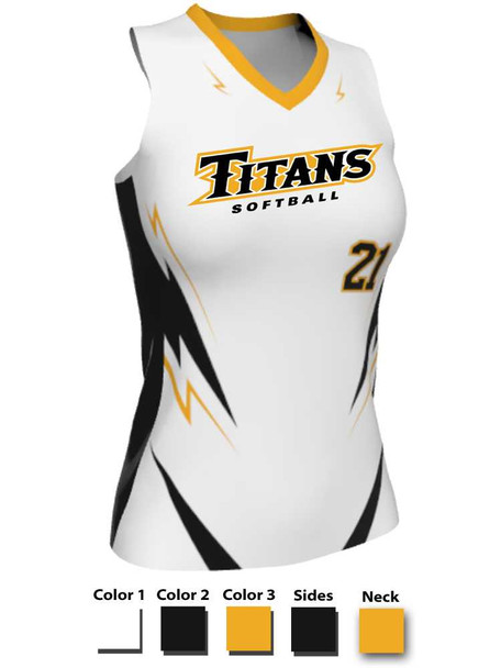 Juice Series - Premium "Drive" Custom Sublimated Racerback Softball Jersey Racerback All Sports Uniforms