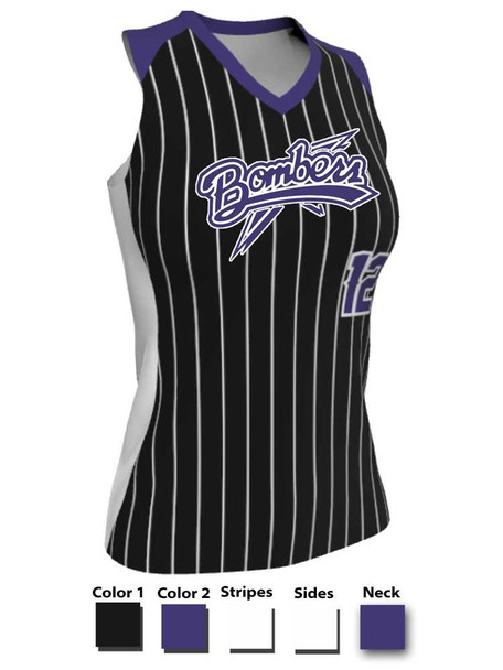 Juice Series - Premium "Base Hitter" Custom Sublimated Racerback Softball Set Racerback All Sports Uniforms