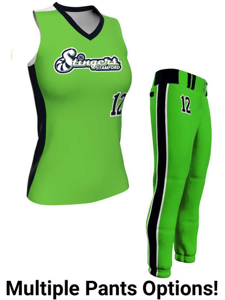 Juice Series - Premium "Cross Hatch" Custom Sublimated Racerback Softball Set Racerback All Sports Uniforms