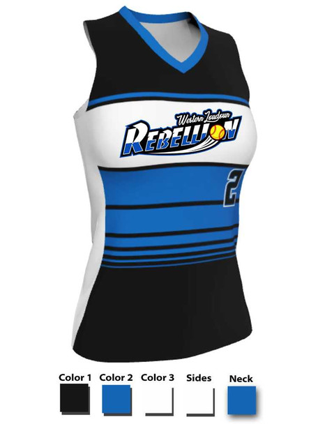 Juice Series - Premium "On Deck" Custom Sublimated Racerback Softball Set Racerback All Sports Uniforms