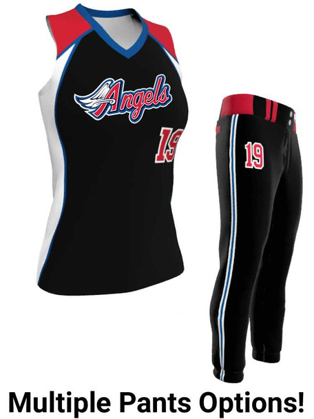 Juice Series - Premium "Stunner" Custom Sublimated Racerback Softball Set Racerback All Sports Uniforms