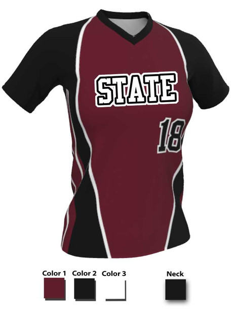 Quick Ship Juice Series "Typhoon" Custom Sublimated Softball Jersey Quick Ship Jerseys - 5 Days All Sports Uniforms