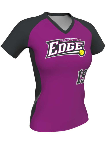 Control Series Premium "Curve" Custom Sublimated V Neck Softball Jersey Premium Softball Vnecks All Sports Uniforms