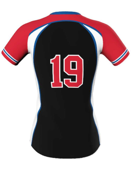 Control Series Premium "Stunner" Custom Sublimated V Neck Softball Jersey Premium Softball Vnecks All Sports Uniforms