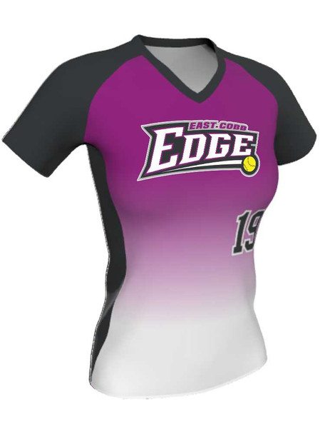 Control Series - Premium "Curve Gradient" Custom Sublimated V Neck Softball Set Control Series V Neck - Crew Sets All Sports Uniforms