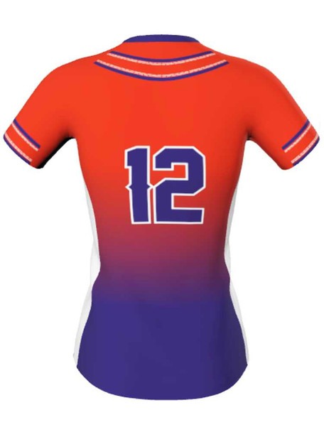 Control Series - Premium "Down Two Gradient" Custom Sublimated V Neck Softball Set Control Series V Neck - Crew Sets All Sports Uniforms