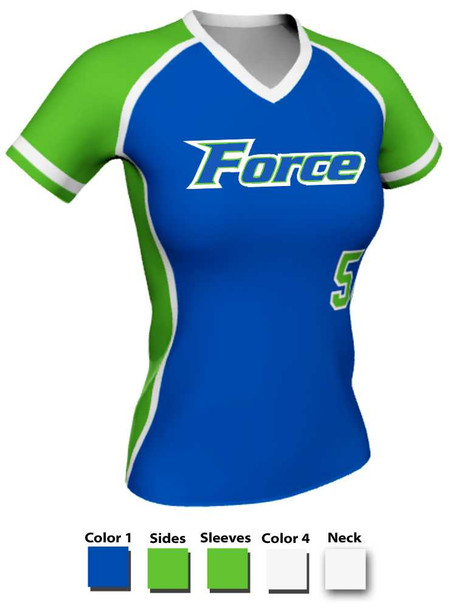 Control Series - Premium "Pick Off" Custom Sublimated V Neck Softball Set Control Series V Neck - Crew Sets All Sports Uniforms