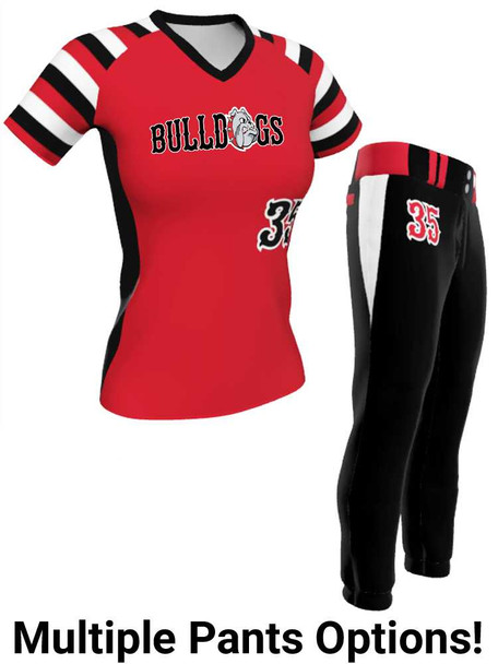 Control Series - Premium "Platoon" Custom Sublimated V Neck Softball Set Control Series V Neck - Crew Sets All Sports Uniforms