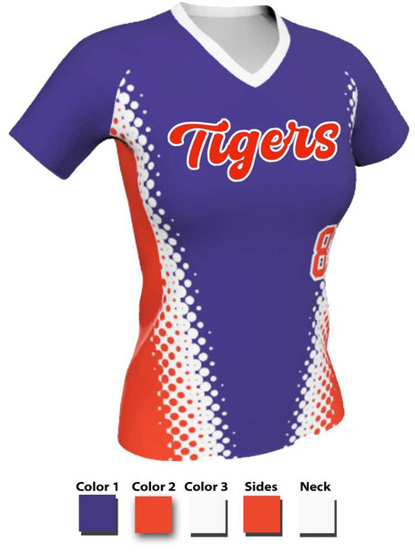 Control Series - Premium "Supernova" Custom Sublimated V Neck Softball Set Control Series V Neck - Crew Sets All Sports Uniforms