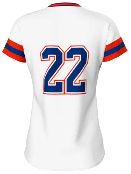 Quick Ship - "Brooklyn" Custom Sublimated Cap Sleeve Softball Jersey Quick Ship Jerseys - 5 Days All Sports Uniforms