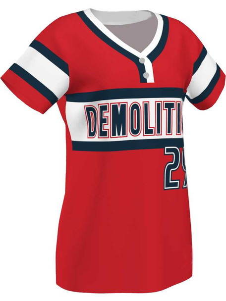 Control Series Premium "Velocity" Custom Sublimated 2 Button Softball Jersey 2 Button Jerseys All Sports Uniforms