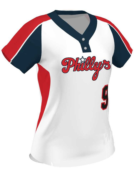 Control Series Premium "Venom" Custom Sublimated 2 Button Softball Jersey 2 Button Jerseys All Sports Uniforms