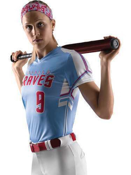 Control Series Premium - Womens/Girls "Windmill" Custom Sublimated Softball Jersey Vneck / Crew Neck Jerseys All Sports Uniforms