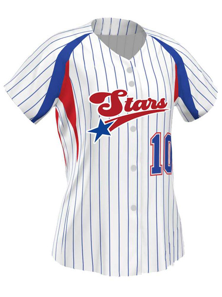 Control Series Premium "All Star" Custom Sublimated Full Button Softball Jersey Button Front Jerseys All Sports Uniforms