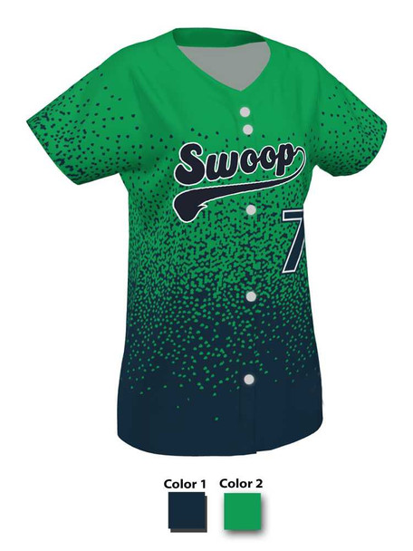 Control Series Premium "Dugout" Custom Sublimated Full Button Softball Jersey Button Front Jerseys All Sports Uniforms
