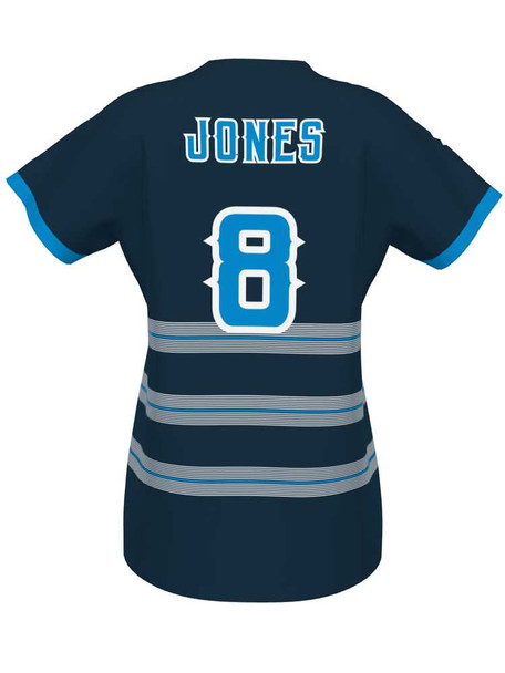 Control Series Premium "Blaze" Custom Sublimated V Neck Softball Jersey Premium Softball Vnecks All Sports Uniforms