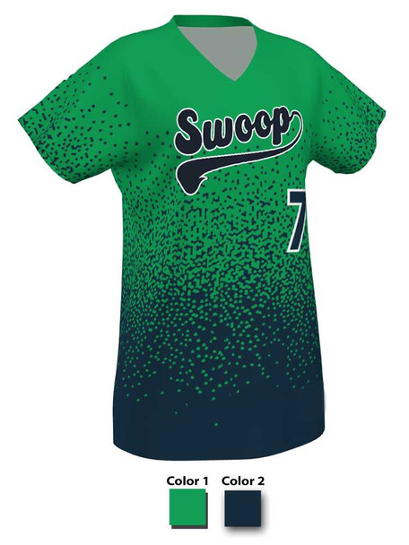 Control Series Premium "Dugout" Custom Sublimated V Neck Softball Jersey Premium Softball Vnecks All Sports Uniforms