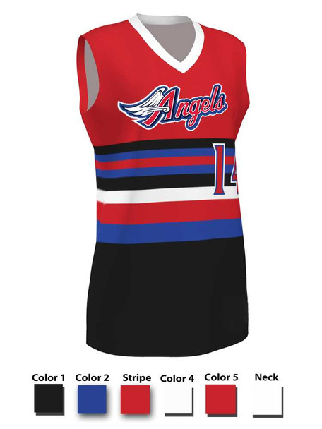 Control Series Premium "Torque" Custom Sublimated Sleeveless V Neck Softball Jersey Vneck /Crew All Sports Uniforms