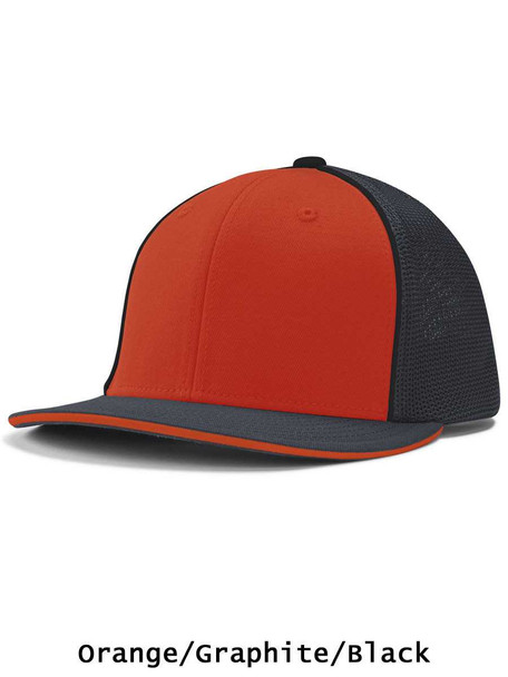 Embroidered Trucker Mesh Tri-Color Cotton Twill Baseball Cap - Package Product Baseball Package Products All Sports Uniforms