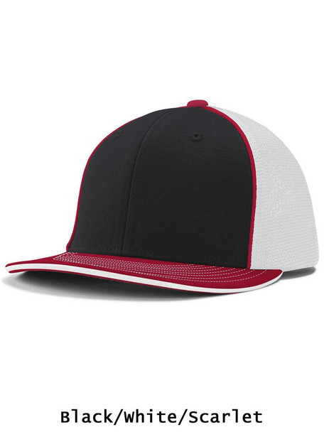 Embroidered Trucker Mesh Tri-Color Cotton Twill Baseball Cap - Package Product Baseball Package Products All Sports Uniforms