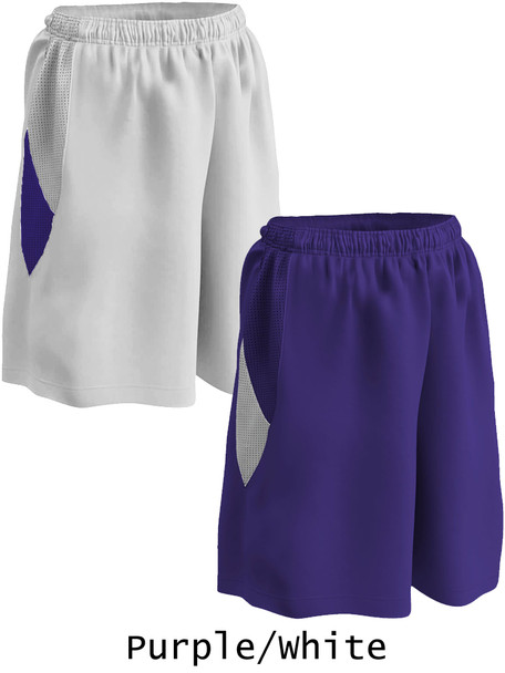Womens 8" Inseam "Rebounder" Reversible Basketball Shorts