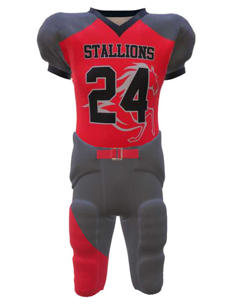 Control Series - "Team Logo 2" Custom Sublimated Football Set Football Sets All Sports Uniforms