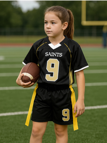 Saver Series - Girls "No Huddle" Custom Sublimated Flag Football Jersey