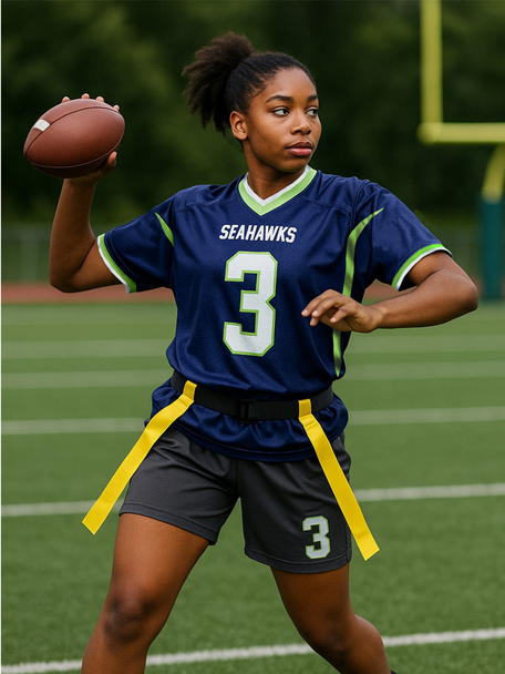 Saver Series - Girls "Stealth" Custom Sublimated Flag Football Jersey