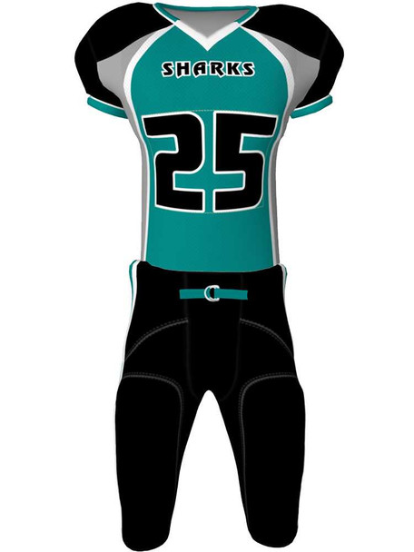 Quick Ship - "Intercept" 4 Way Stretch Pro Fabric Custom Sublimated Football Set Quick Ship Football Sets All Sports Uniforms