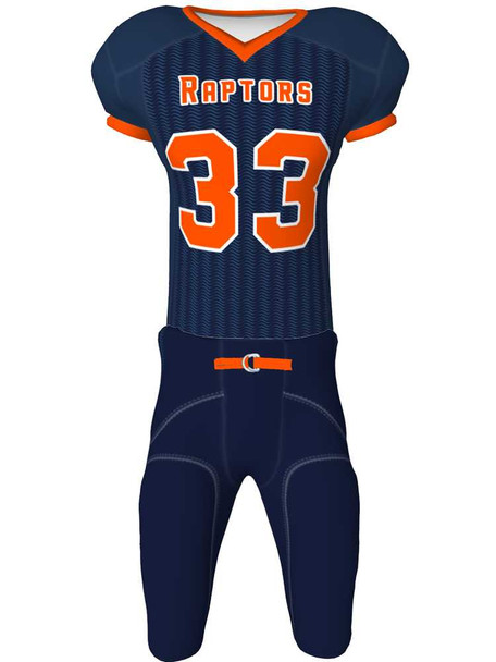 Quick Ship - "Set Frequency" 4 Way Stretch Pro Fabric Custom Sublimated Football Set Quick Ship Football Sets All Sports Uniforms