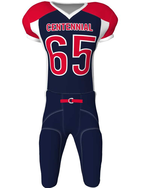Quick Ship - "Snap" 4 Way Stretch Pro Fabric Custom Sublimated Football Set Quick Ship Football Sets All Sports Uniforms