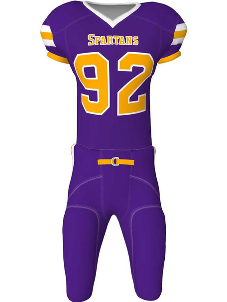 Quick Ship - "Touchdown" 4 Way Stretch Pro Fabric Custom Sublimated Football Set Quick Ship Football Sets All Sports Uniforms