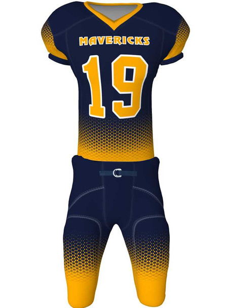 Quick Ship - "Vapor" 4 Way Stretch Pro Fabric Custom Sublimated Football Set Quick Ship Football Sets All Sports Uniforms