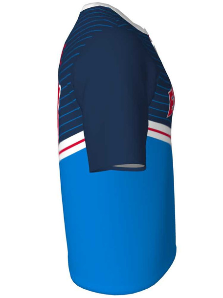 Quick Ship - "Pennant" Custom Sublimated 2 Button Baseball Jersey Quick Ship Jerseys - 5 Days All Sports Uniforms