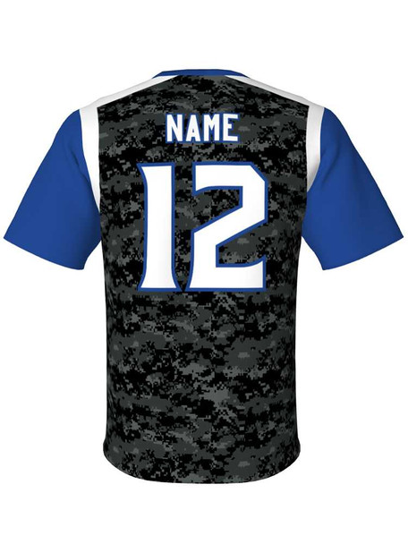 Quick Ship - "Dugout Camo" Custom Sublimated 2 Button Baseball Jersey Quick Ship Jerseys - 5 Days All Sports Uniforms