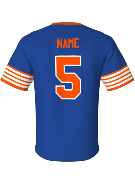 Quick Ship - "Triple" Custom Sublimated 2 Button Baseball Jersey Quick Ship Jerseys - 5 Days All Sports Uniforms