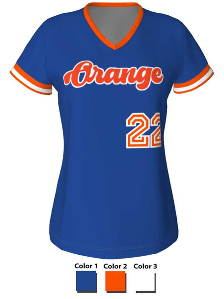 Quick Ship - "Slugger 2" Custom Sublimated Cap Sleeve Softball Jersey Quick Ship Jerseys - 5 Days All Sports Uniforms