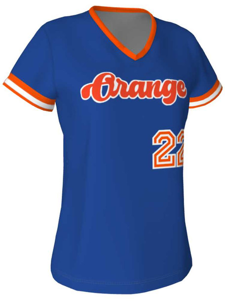 Quick Ship - "Slugger 2" Custom Sublimated Cap Sleeve Softball Jersey Quick Ship Jerseys - 5 Days All Sports Uniforms